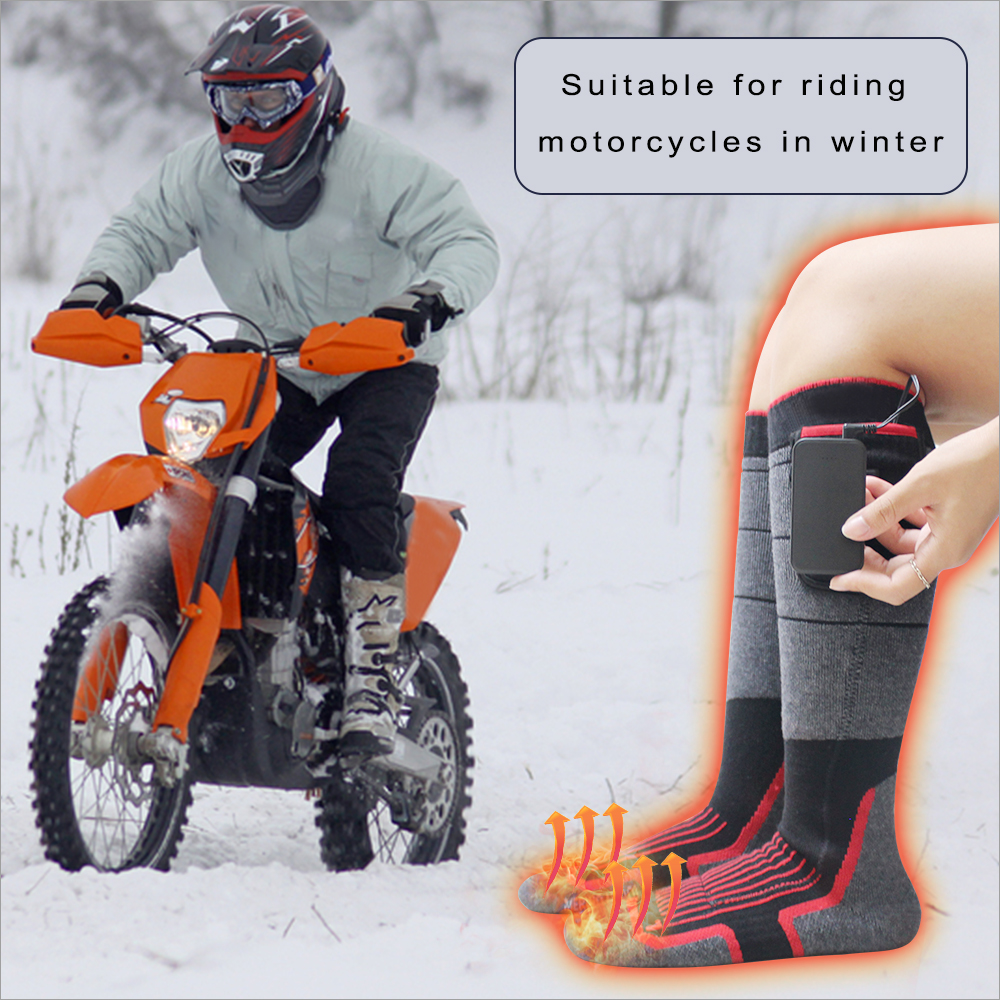3.7v 5v 7.4v Battery Powered Electrical Heated Socks for Skiing