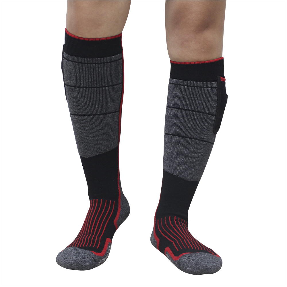 3.7v 5v 7.4v Battery Powered Electrical Heated Socks for Skiing