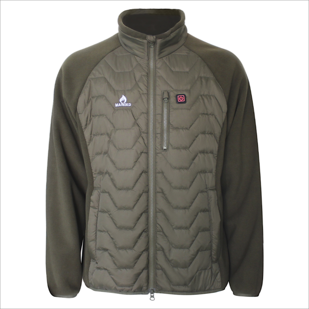 Men's Outdoor Heated Fleece Coat With 5 Heating Pad-copy-64537edc0c457