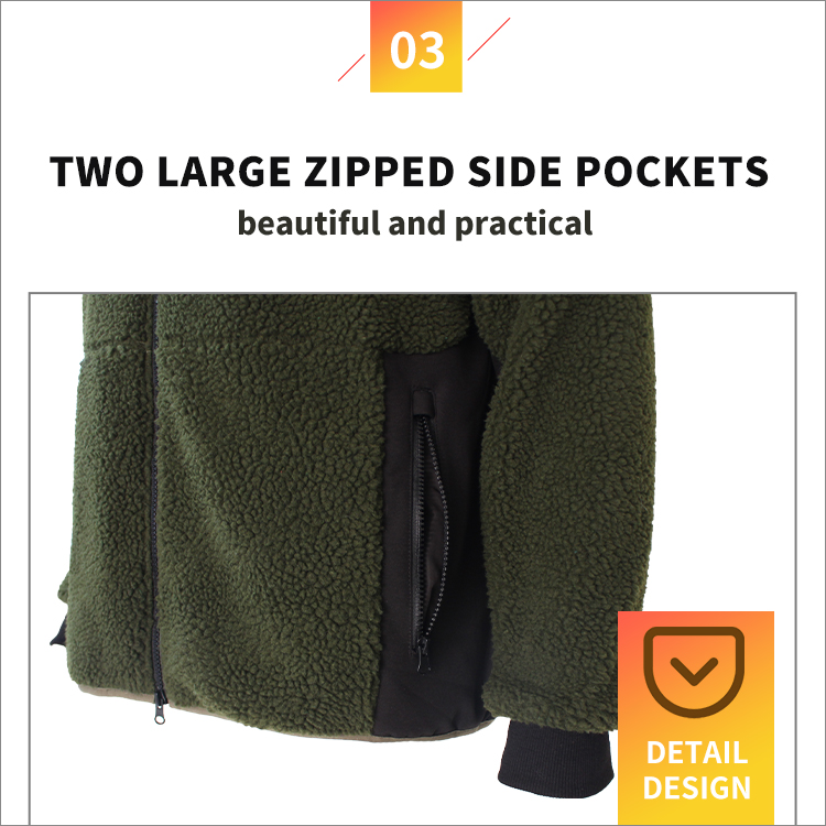 Winter Hunting Sport Heated Berber Fleece Jacket