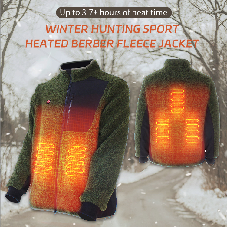 Winter Hunting Sport Heated Berber Fleece Jacket