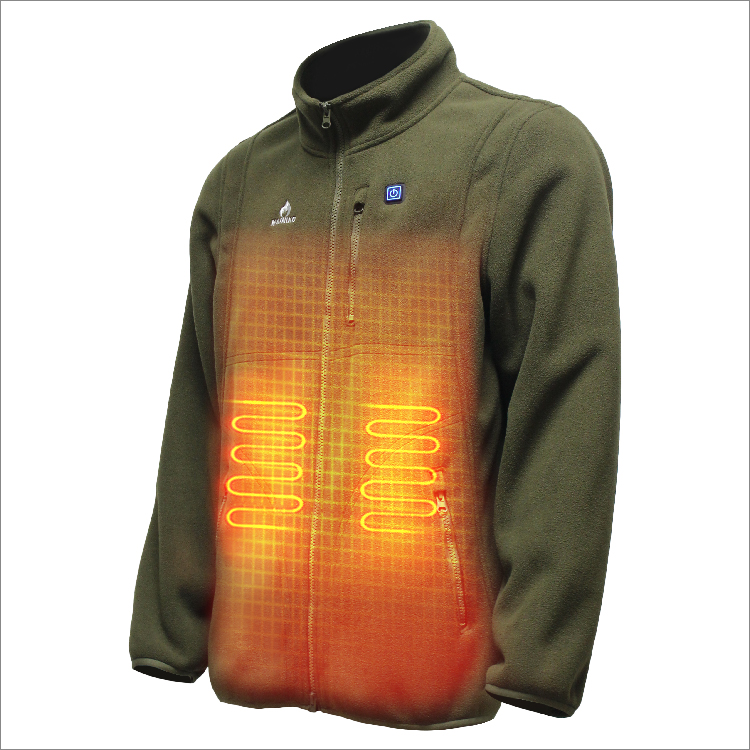 Man's Classic-Fit Long-Sleeve Full-Zip Polar Soft Heated Fleece Jacket