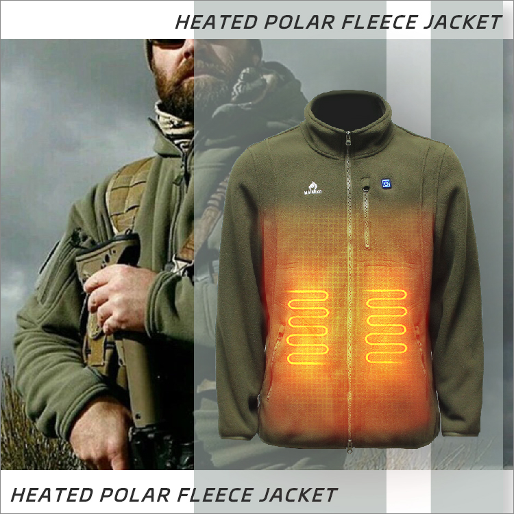 Man's Classic-Fit Long-Sleeve Full-Zip Polar Soft Heated Fleece Jacket