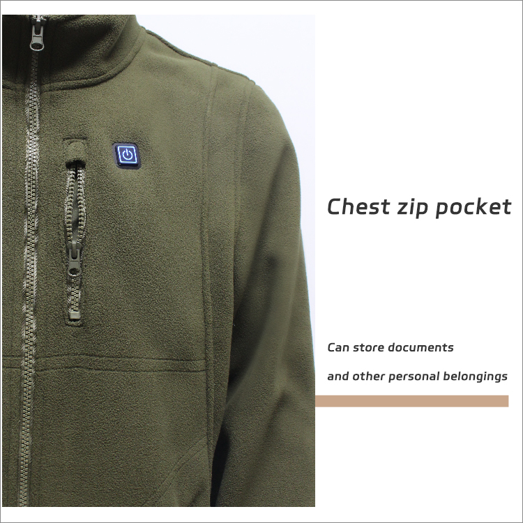 Man's Classic-Fit Long-Sleeve Full-Zip Polar Soft Heated Fleece Jacket