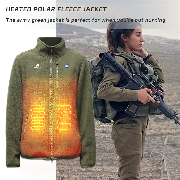 Woman's Classic-Fit Long-Sleeve Full-Zip Polar Soft Heated Fleece Jacket