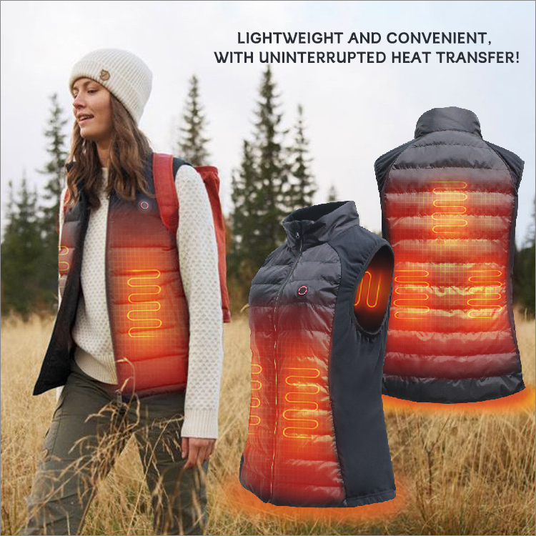 Women's vest Winter Thermal USB Smart Warming Heated Gilet
