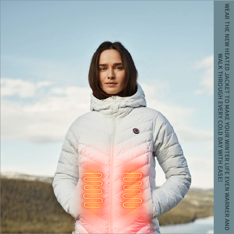 Ski Riding Electric Usb White Heater Jacket Winter Jacket for momen