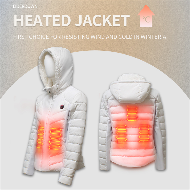 Ski Riding Electric Usb White Heater Jacket Winter Jacket for momen