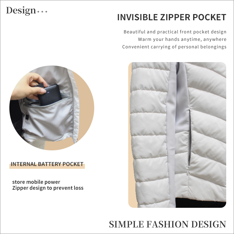 Ski Riding Electric Usb White Heater Jacket Winter Jacket for momen