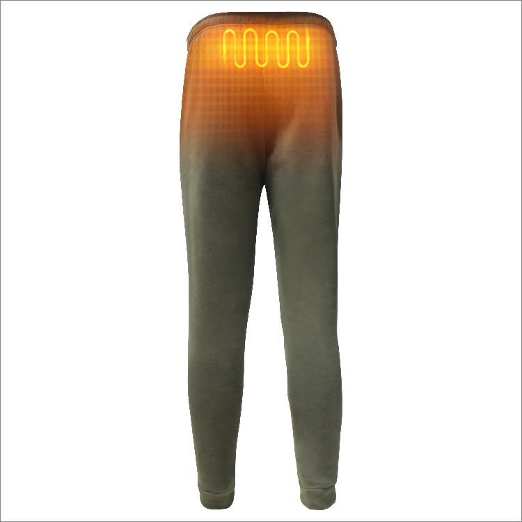 Winter Army Green Trousers Battery 3 Zones Heated Sports Pants For Men