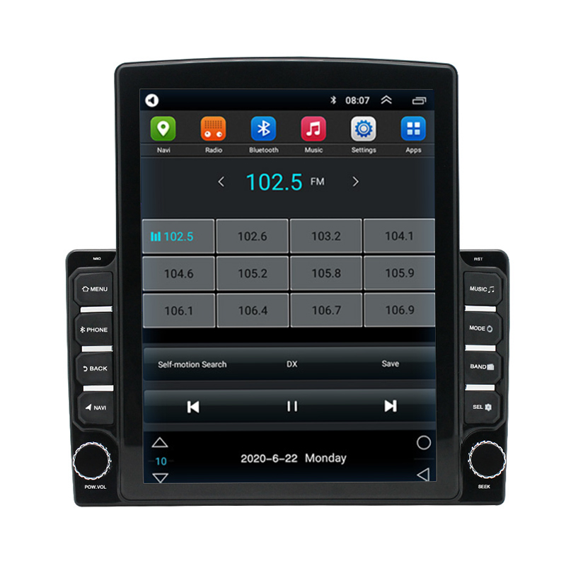 9,7-Zoll-Auto-MP5-Radio-Player mit vertikalem Touchscreen
