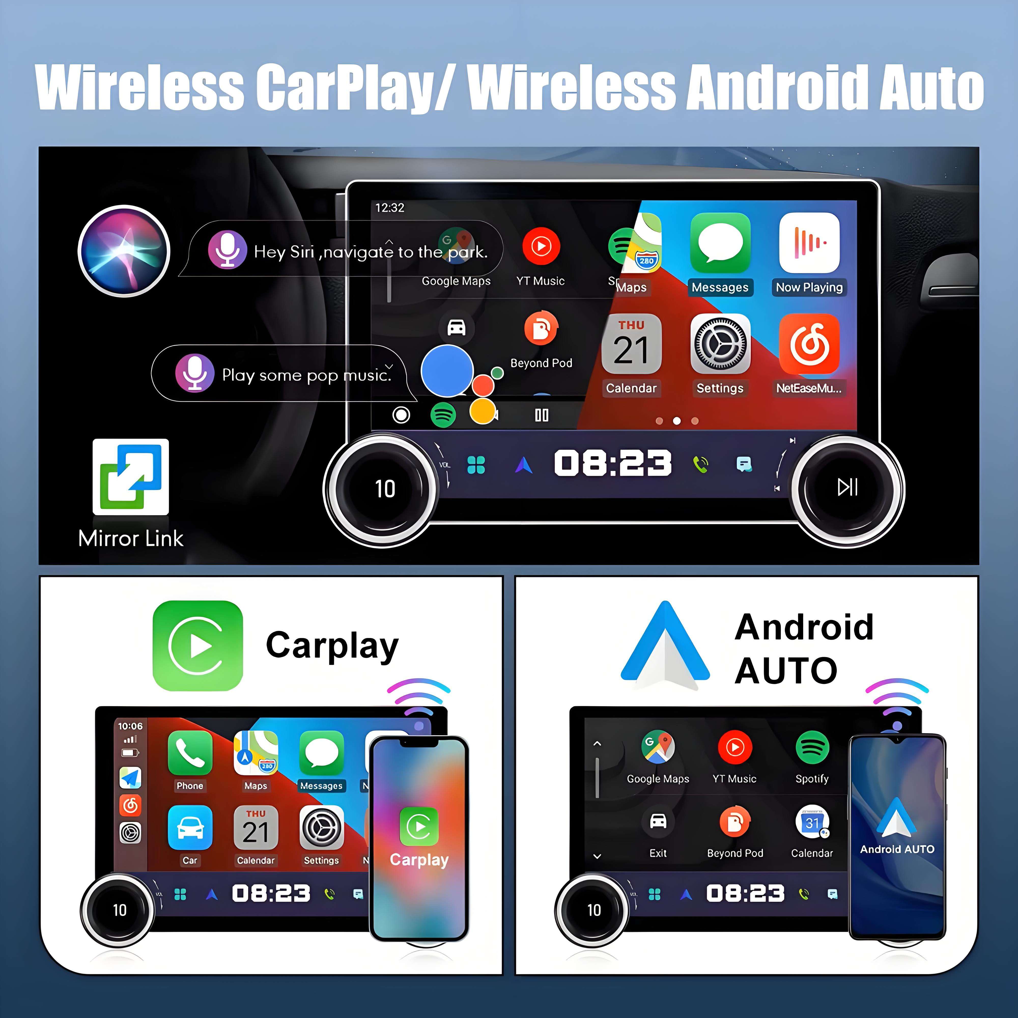 New Dual-Twist Keypad Diamond Series Car Navigation 10.1 Inch Screen Video Music Play Bluetooth Car Stereo Radio Car DVD Player