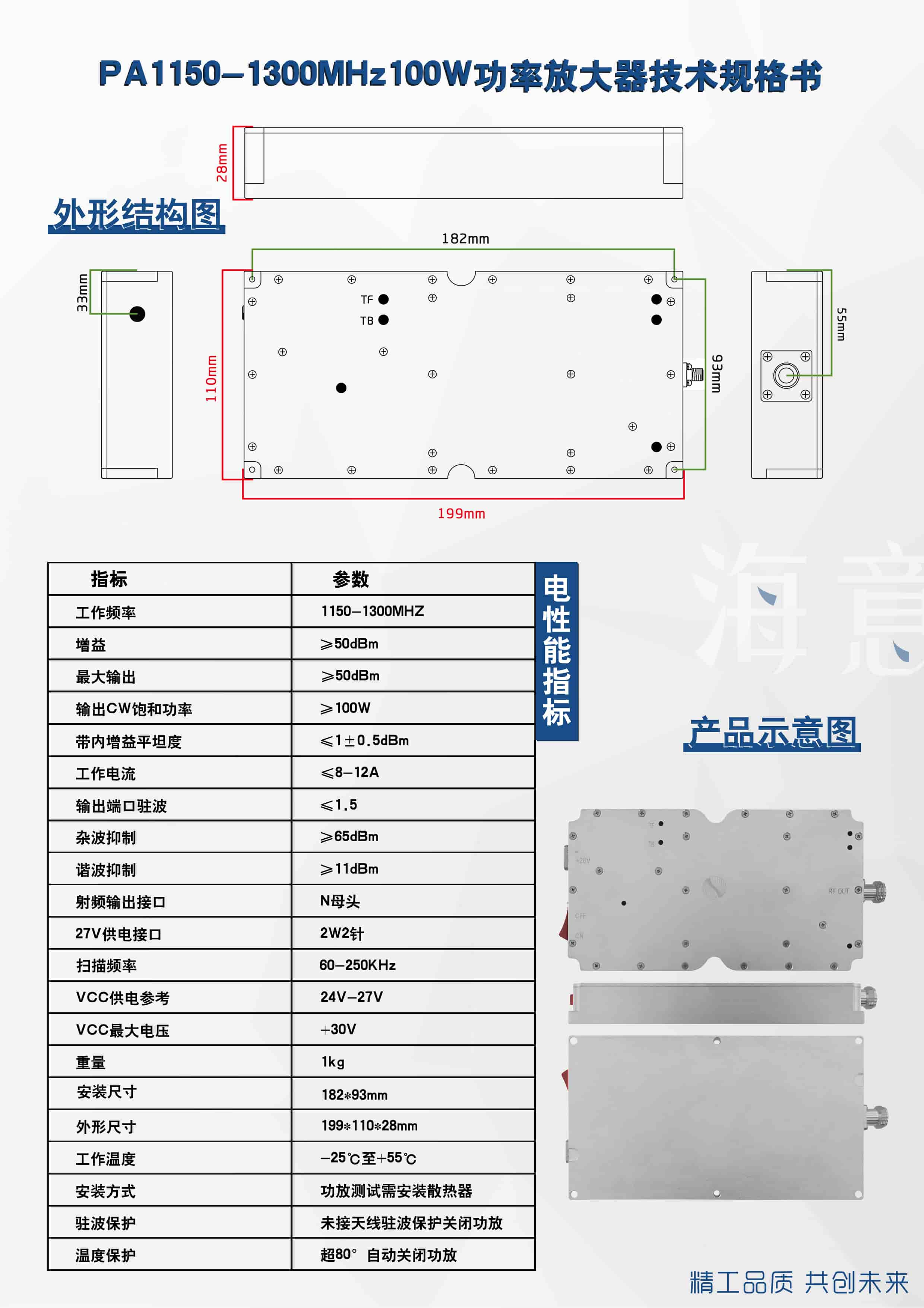 1.2G 100W anti drone module