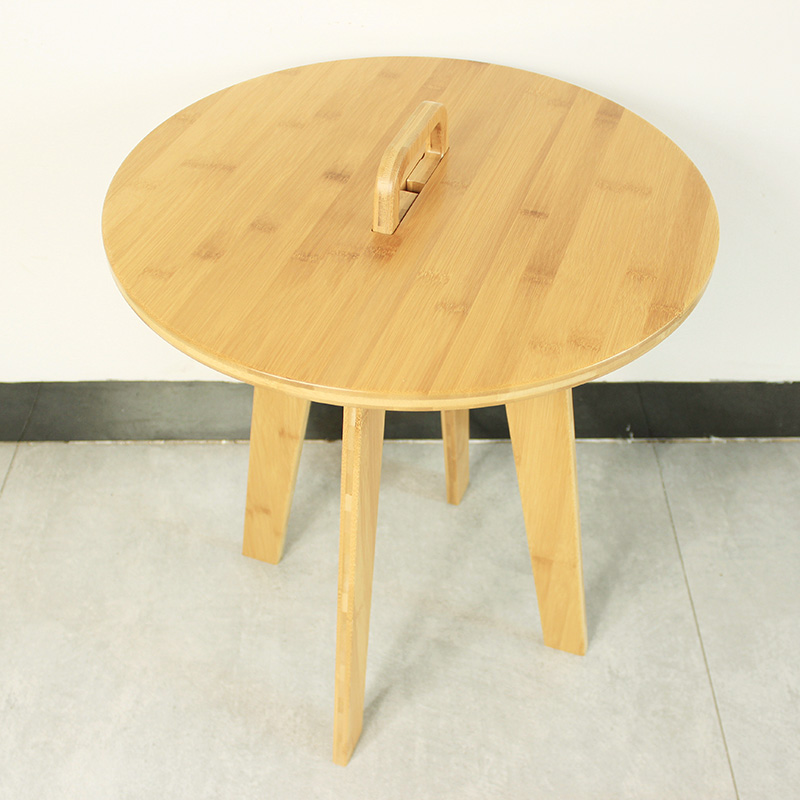 Small Round Bamboo Coffee Table