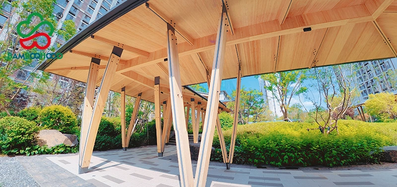 Bamboo corrider and architecture