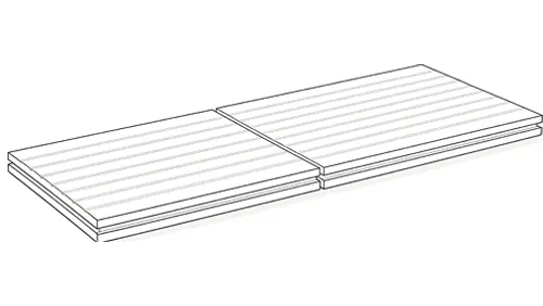 flat end bamboo deck plank drawing