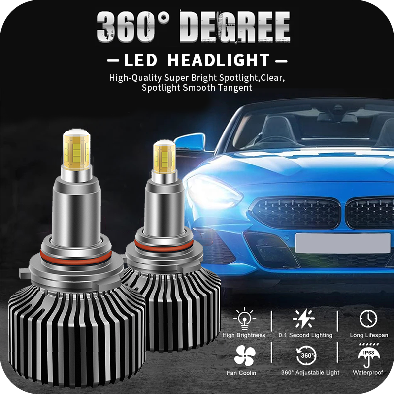 R8-006   6 Sides LED Headlight With Turbo Fan