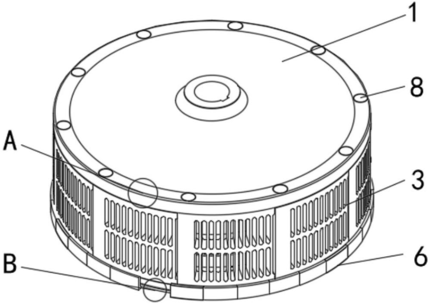Physical engineering drawing of ceramic grading wheel