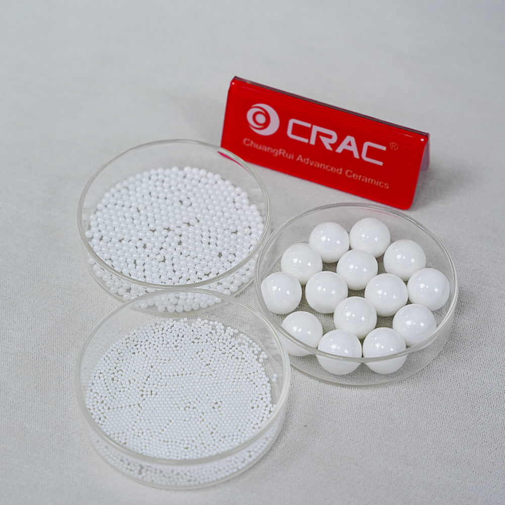 CRAC zirconia beads in multiple specifications sorted for quality consistency