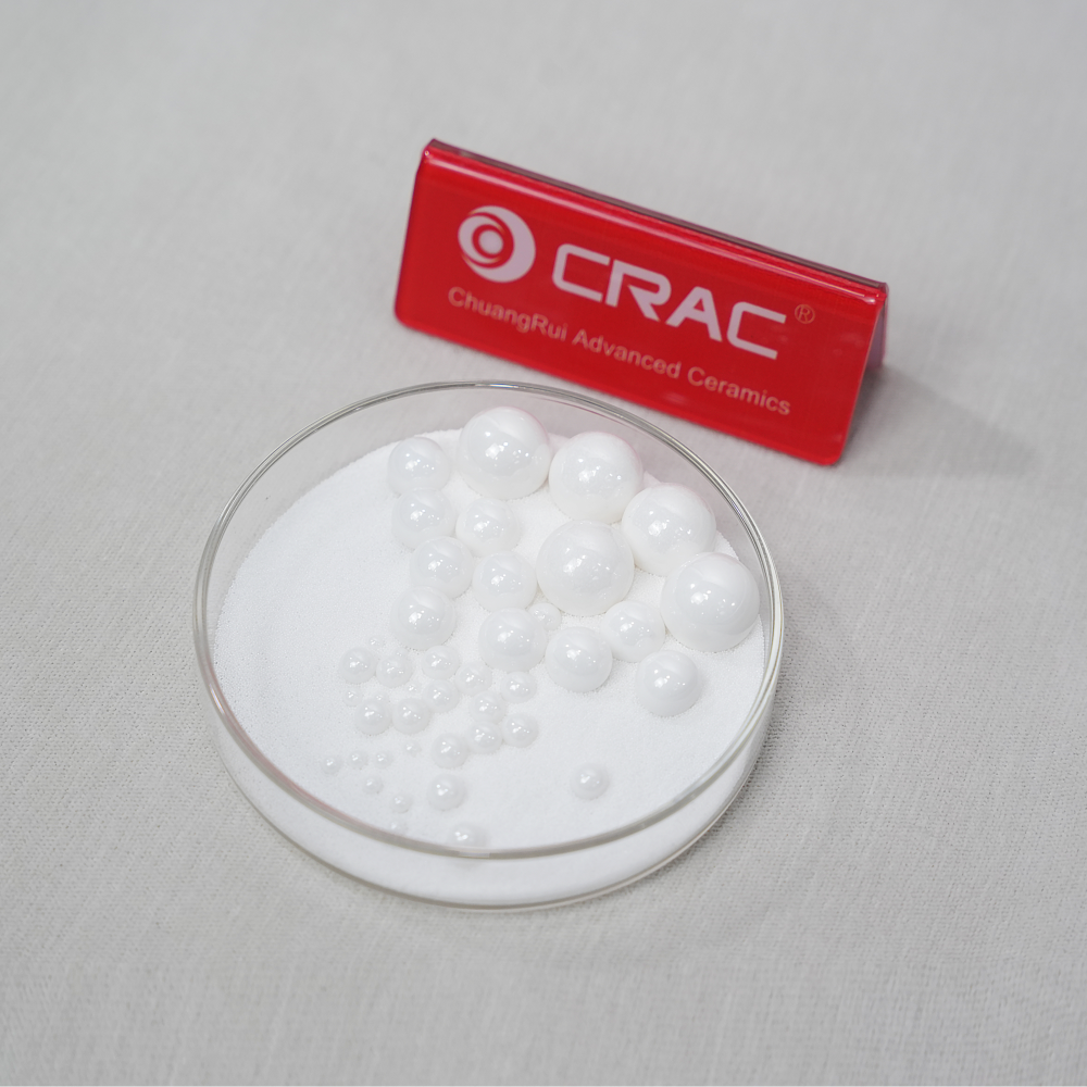 Zirconia grinding beads in a range of diameters for coarse, fine and ultra-fine milling stages